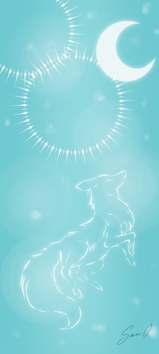 Moon Fox - Mobile Wallpaper