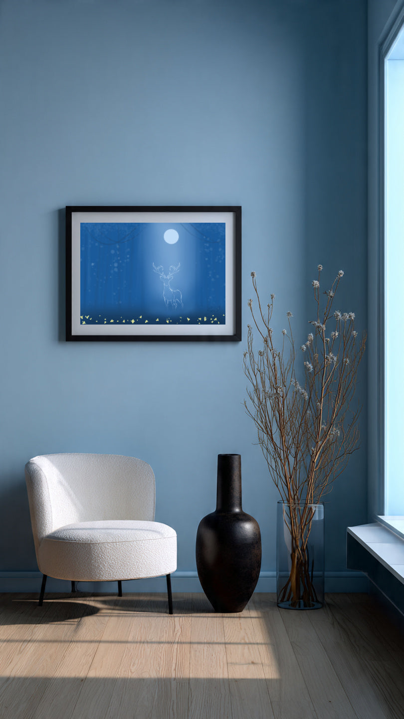 Blue Night Forest